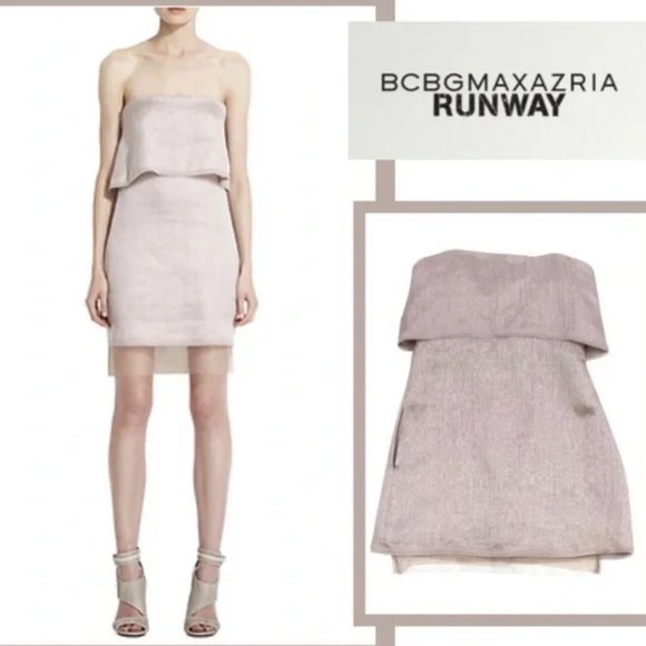BCBG Max Azria Sigrid Runway Limited Ed Dress Strapless Special Occasion Size 0 - Picture 1 of 1